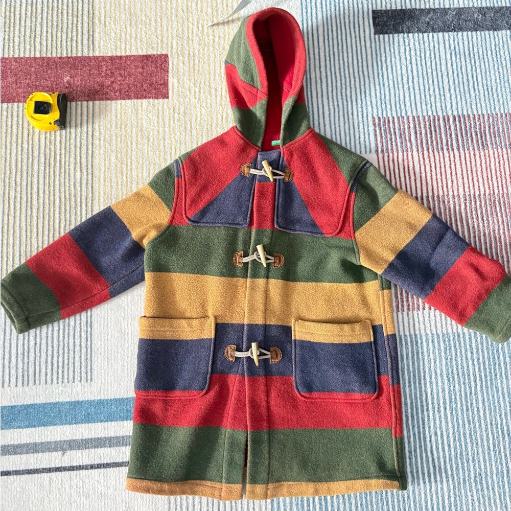 United Colors Of Benetton Multicolor Striped Trench Coat